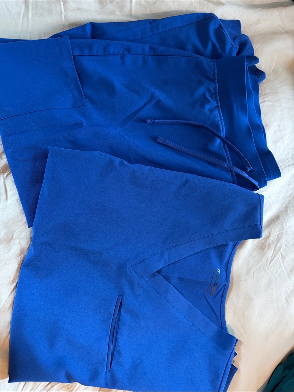 Women's Royal Blue Scrub Set - Mandala